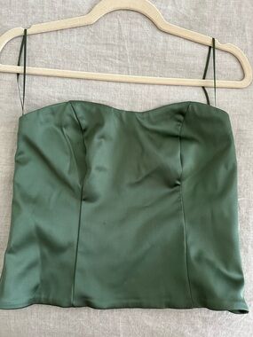 Green Satin top